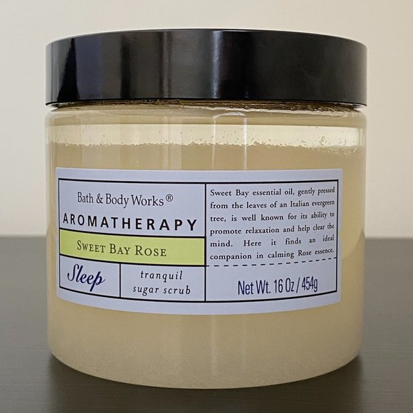 Bath & Body Works Aromatherapy SWEET BAY ROSE Tranquil Sugar Body Scrub *RARE* - Picture 1 of 9